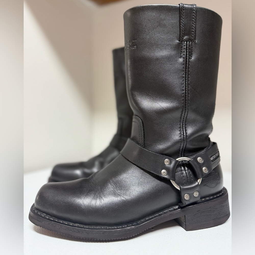 Black Harley Davidson Riding Boots